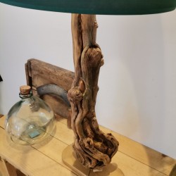 Lampe bois flotté