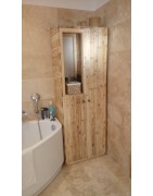 Meuble de salle de bain, sur mesure, Bois de palettes recyclées - Palettes et coton